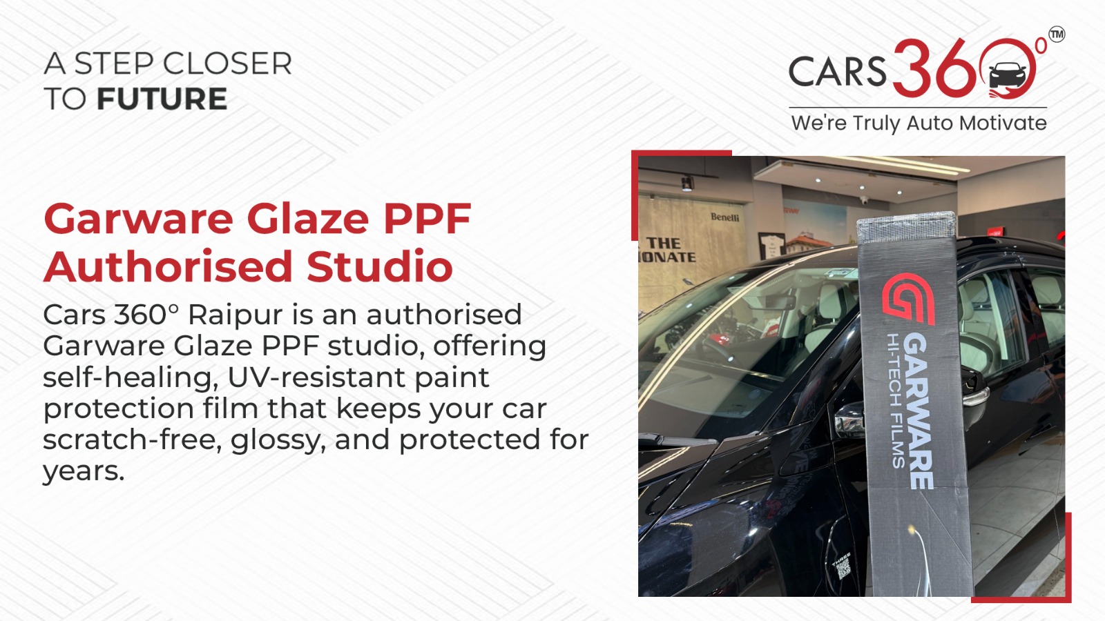  Cars 360 Raipur &ndash; Authorised Garware Glaze Paint Protection Film (PPF) Studio